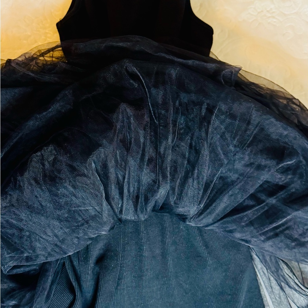 Girls 3T Black Tulle Dress with Cotton Tank Dress Underneath - Picture 5 of 7